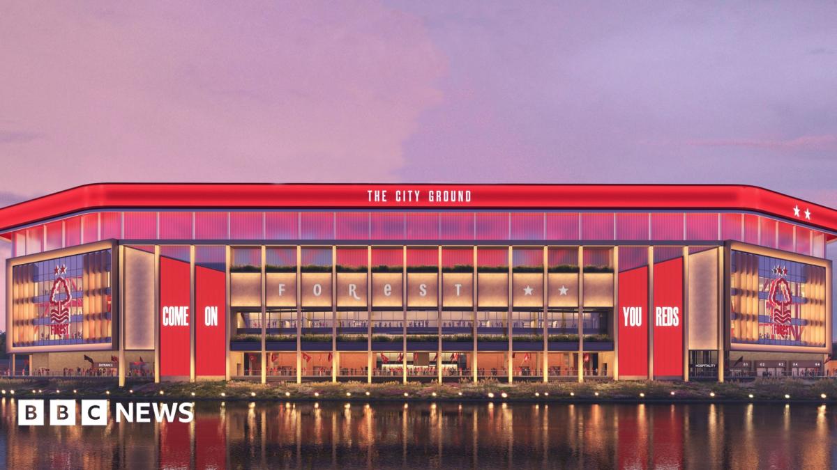 Sân vận động City Ground của Nottingham Forest trong một trận đấu tại Ngoại hạng Anh