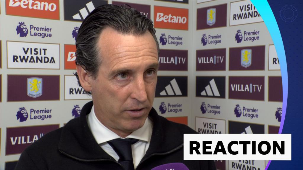 Huấn luyện viên Unai Emery chỉ đạo các cầu thủ Aston Villa trong trận đấu tại Ngoại Hạng Anh (Hình ảnh trận đấu 3)